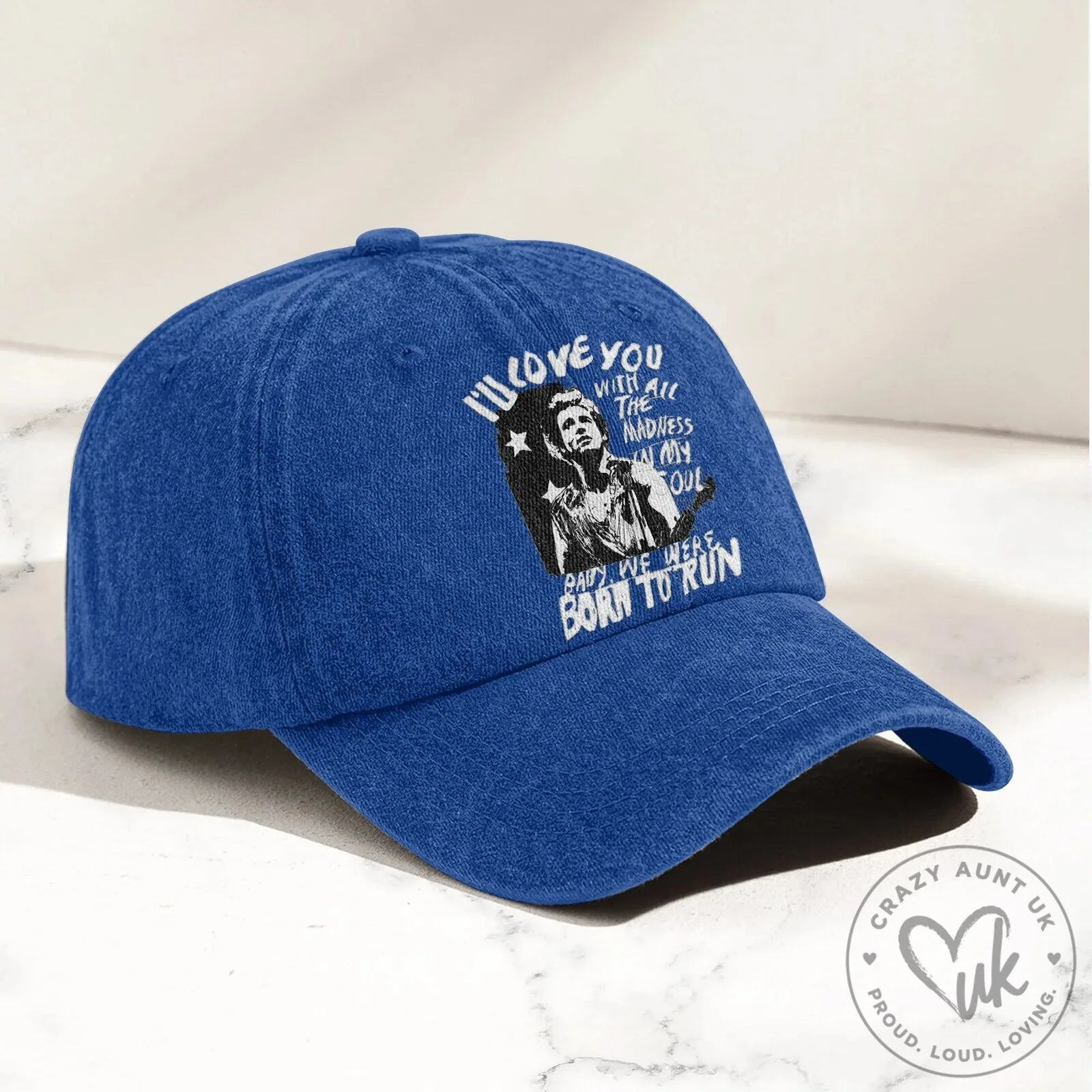 Bruce Springsteen Born to Run Lyrics Embroidered Denim Cap Hat 22 Bruce Springsteen Born to Run Lyrics Embroidered Denim Cap Hat