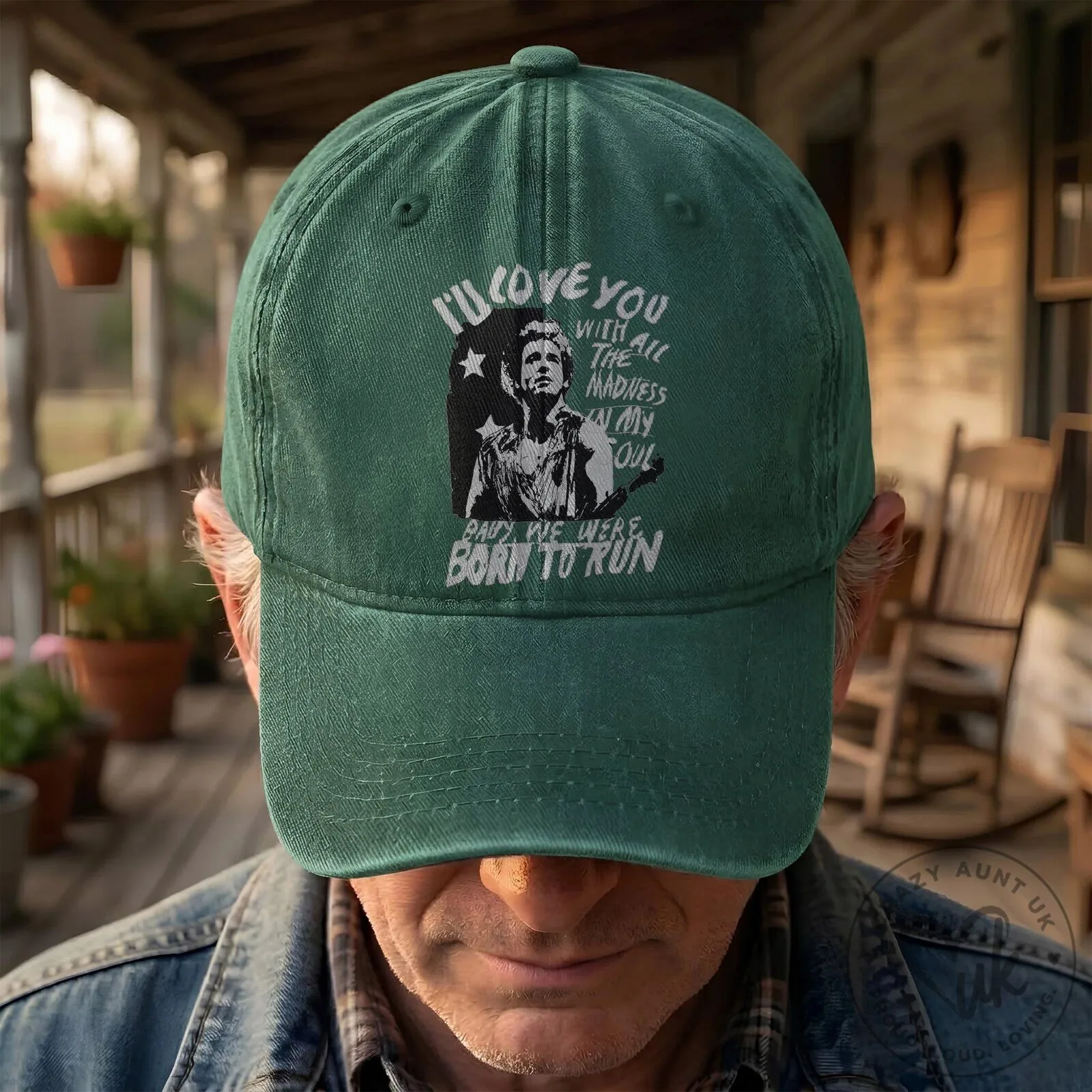 Bruce Springsteen Born to Run Lyrics Embroidered Denim Cap Hat 23 Bruce Springsteen Born to Run Lyrics Embroidered Denim Cap Hat