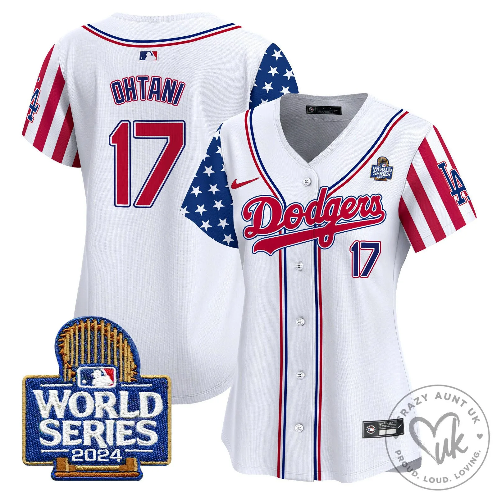 Los Angeles Dodgers Shohei Ohtani World Series 2024 Baseball Jersey for Women