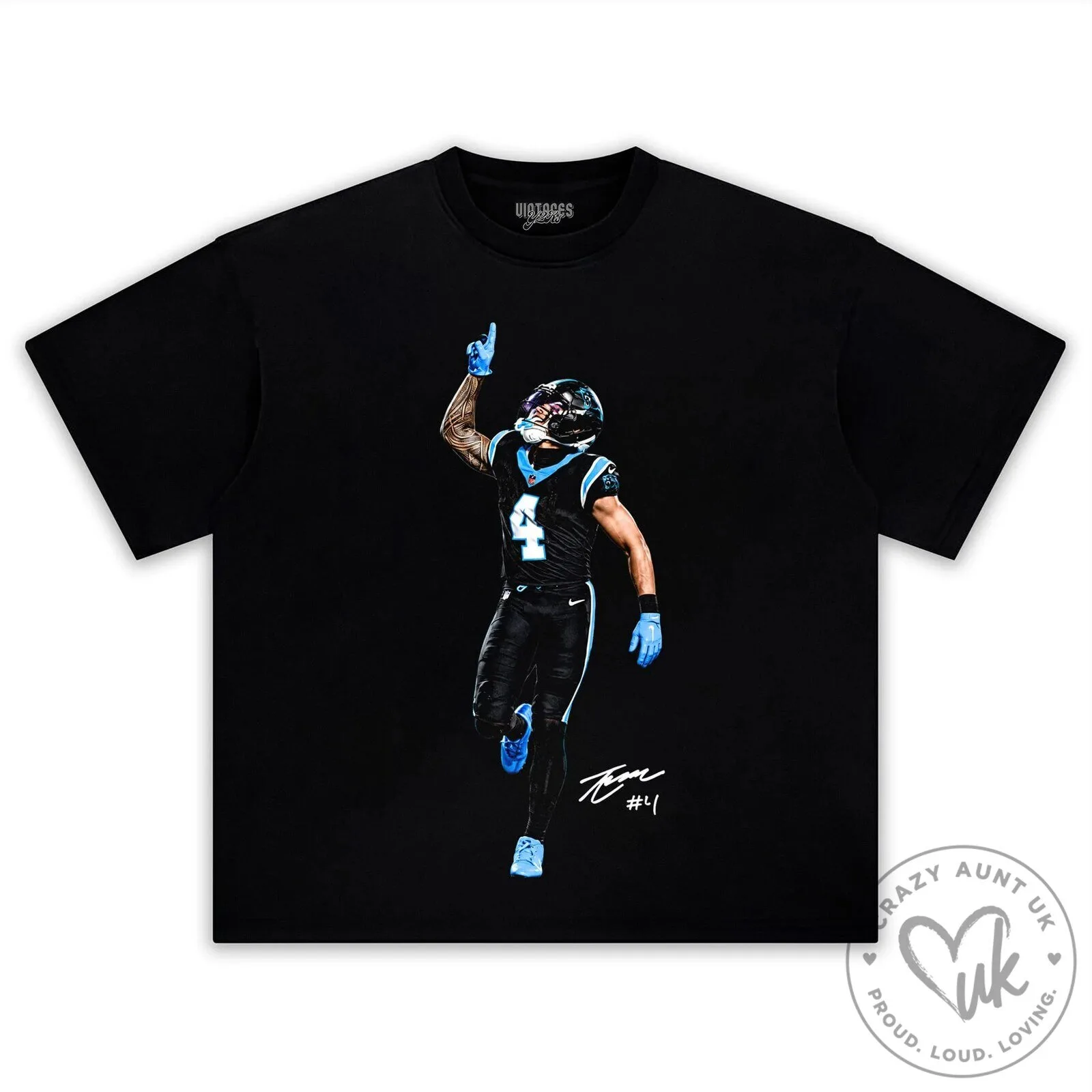 Terrace Marshall Junior Primetime Carolina Panthers Football T-Shirt 1 Terrace Marshall Junior Primetime Carolina Panthers Football T-Shirt
