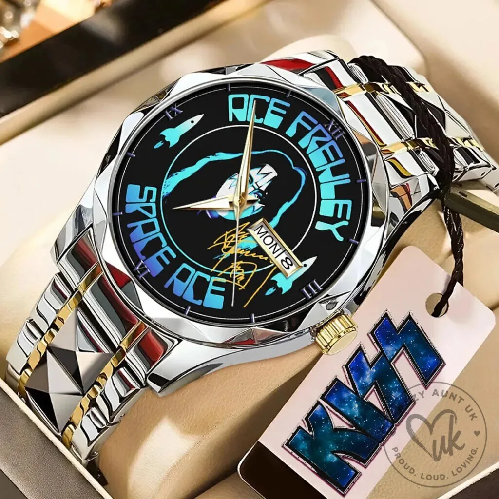 KISS Band Ace Frehley Space Ace Luxury Quartz Watch with Metal Strap