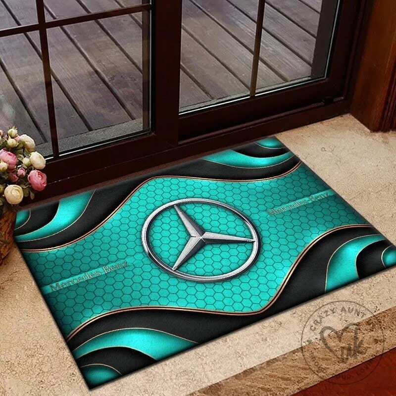 Mercedes-Benz Blue Hexagon Pattern Welcome Doormat 12 Mercedes-Benz Blue Hexagon Pattern Welcome Doormat