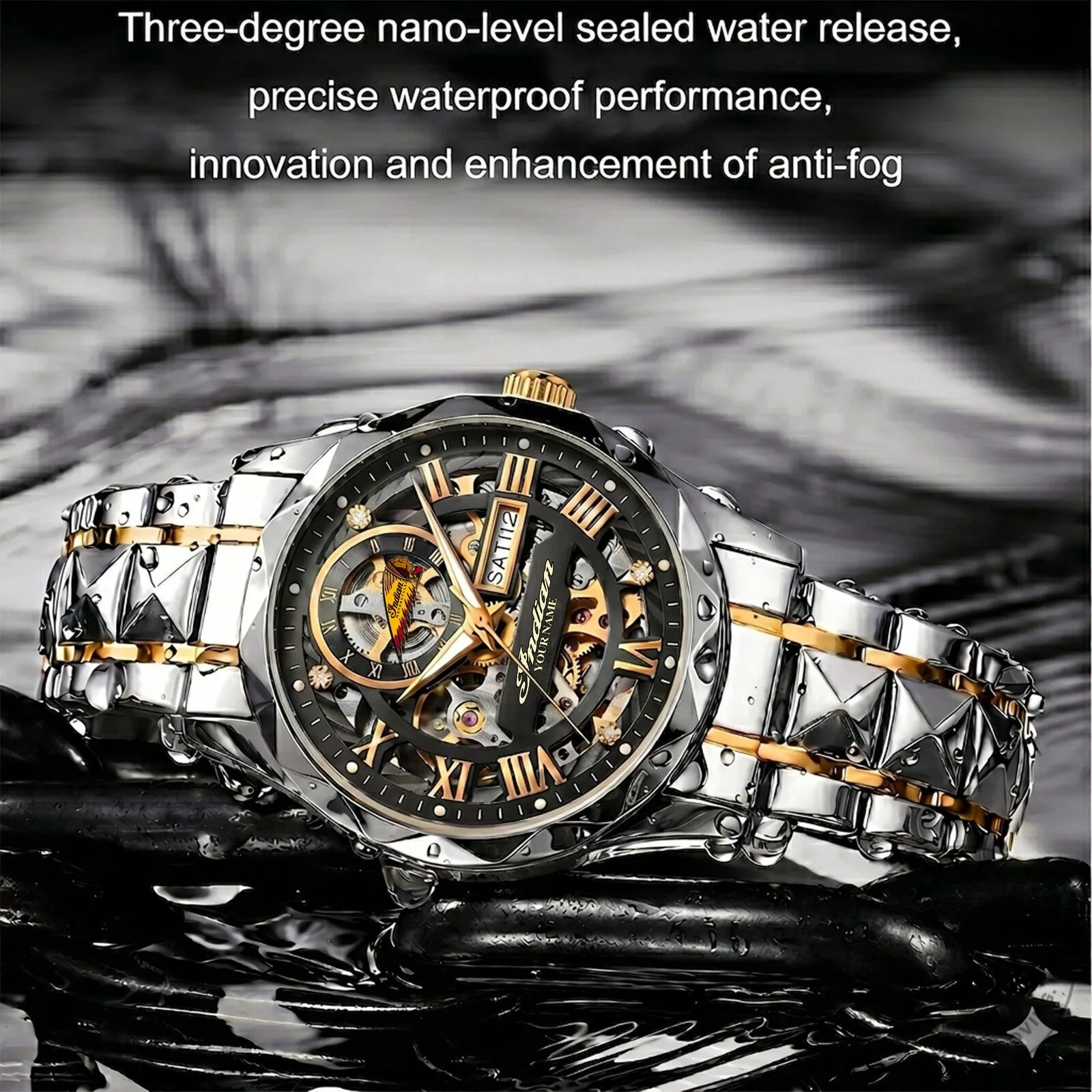 Elegant Fashion Design Automatic Mechanical Skeleton Watch for Men 16 Elegant Fashion Design Automatic Mechanical Skeleton Watch for Men