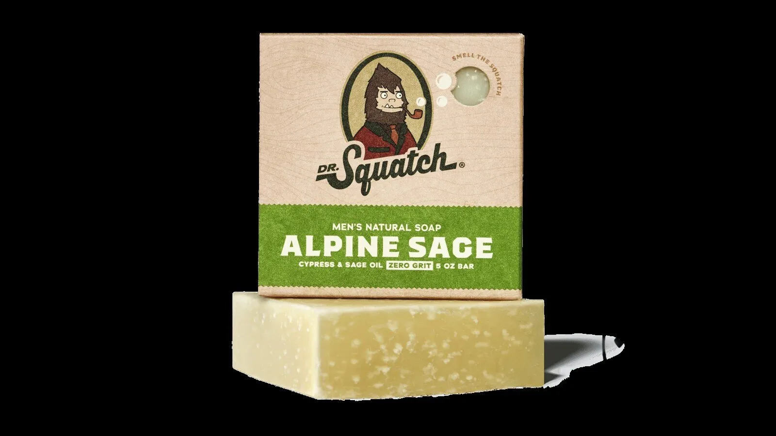 Dr. Squatch Alpine Sage Men's Natural Soap Bar with Cypress and Sage Oil