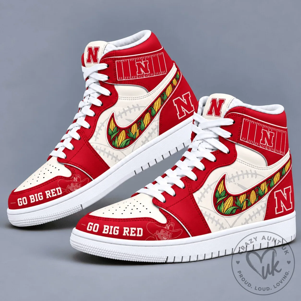Nebraska Cornhuskers Team Spirit Go Big Red High-Top Sneakers