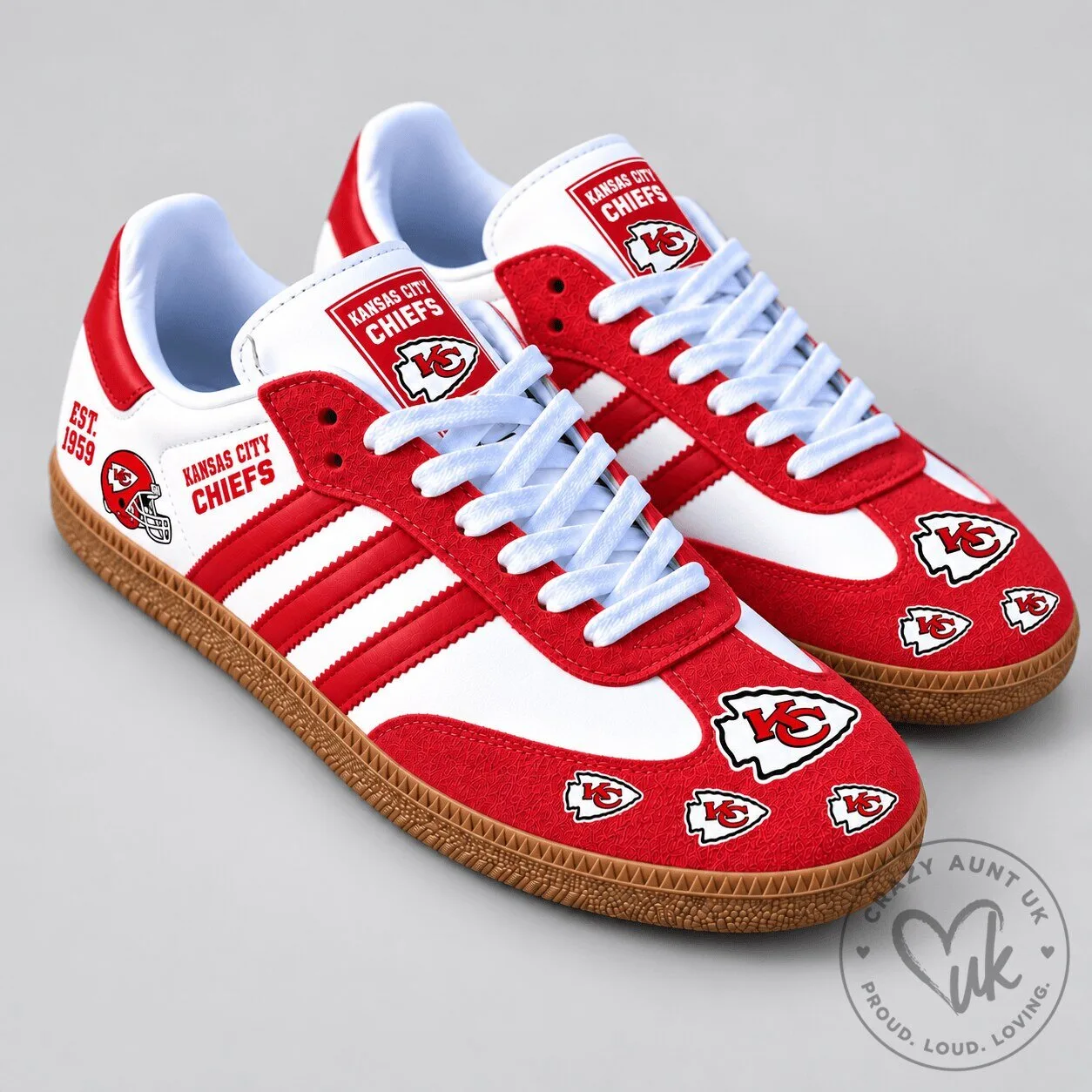 Kansas City Chiefs National Football League Team Spirit Samba Shoes 2 Kansas City Chiefs National Football League Team Spirit Samba Shoes
