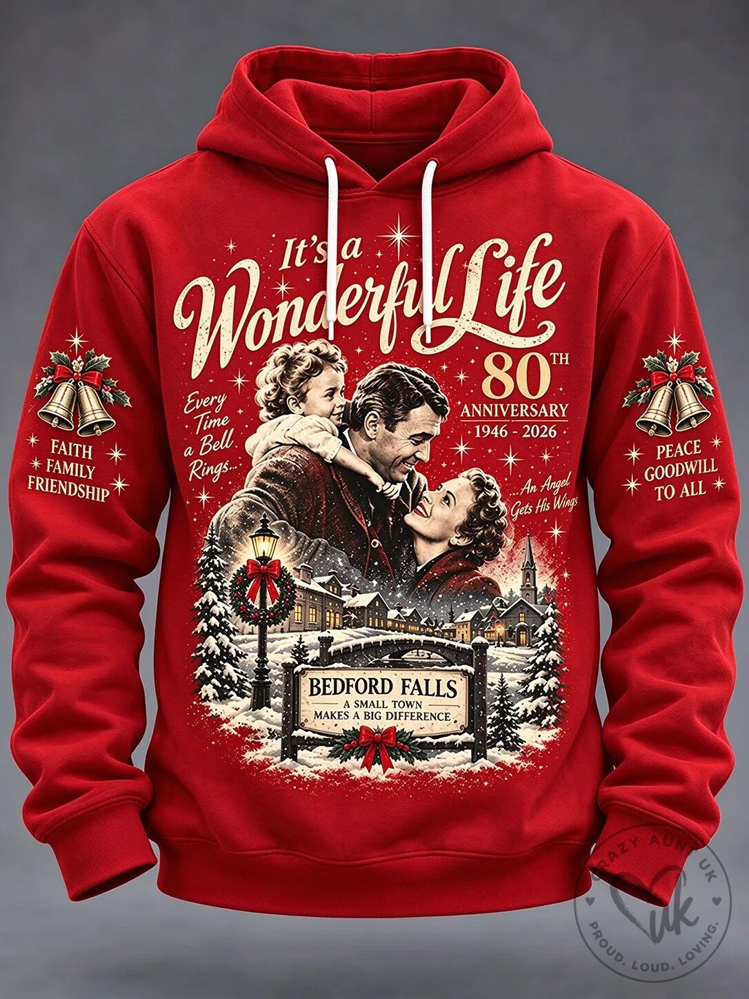 It's a Wonderful Life 80th Anniversary Bedford Falls Christmas Hoodie