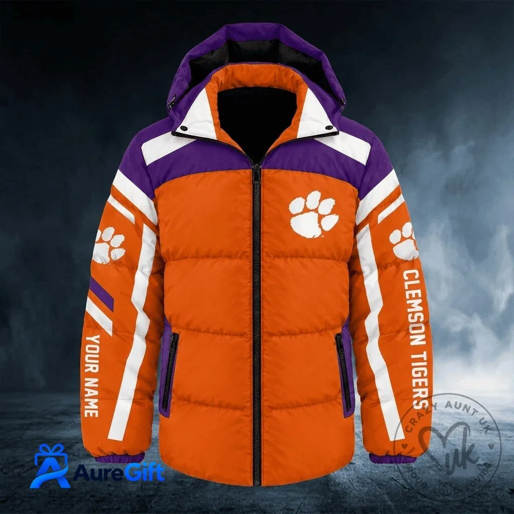 Clemson Tigers NCAA Custom Name Puffer Jacket 2 Clemson Tigers NCAA Custom Name Puffer Jacket