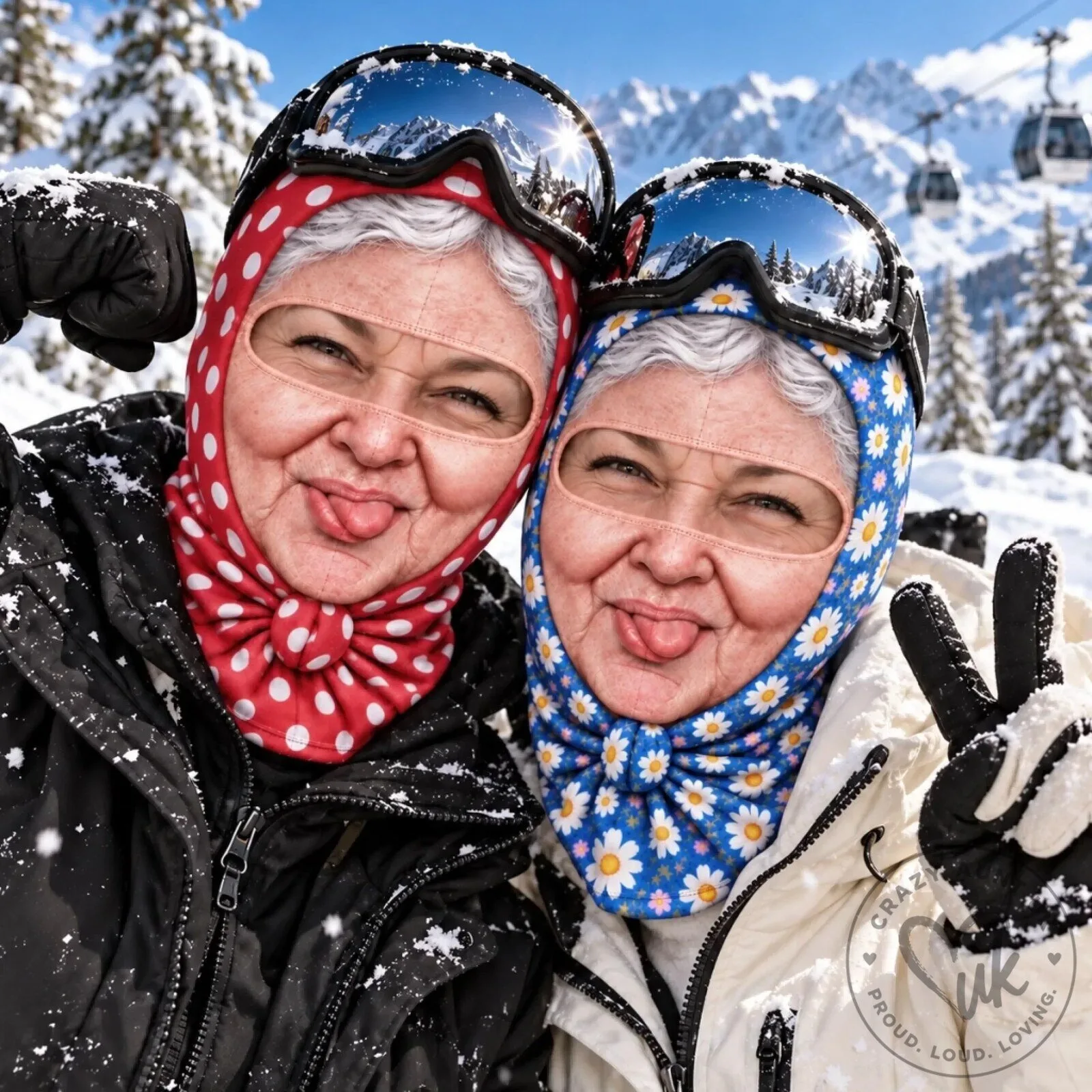 Funny Skiing Winter Balaclava Face Mask with Daisy Floral Pattern for Women 10 Funny Skiing Winter Balaclava Face Mask with Daisy Floral Pattern for Women