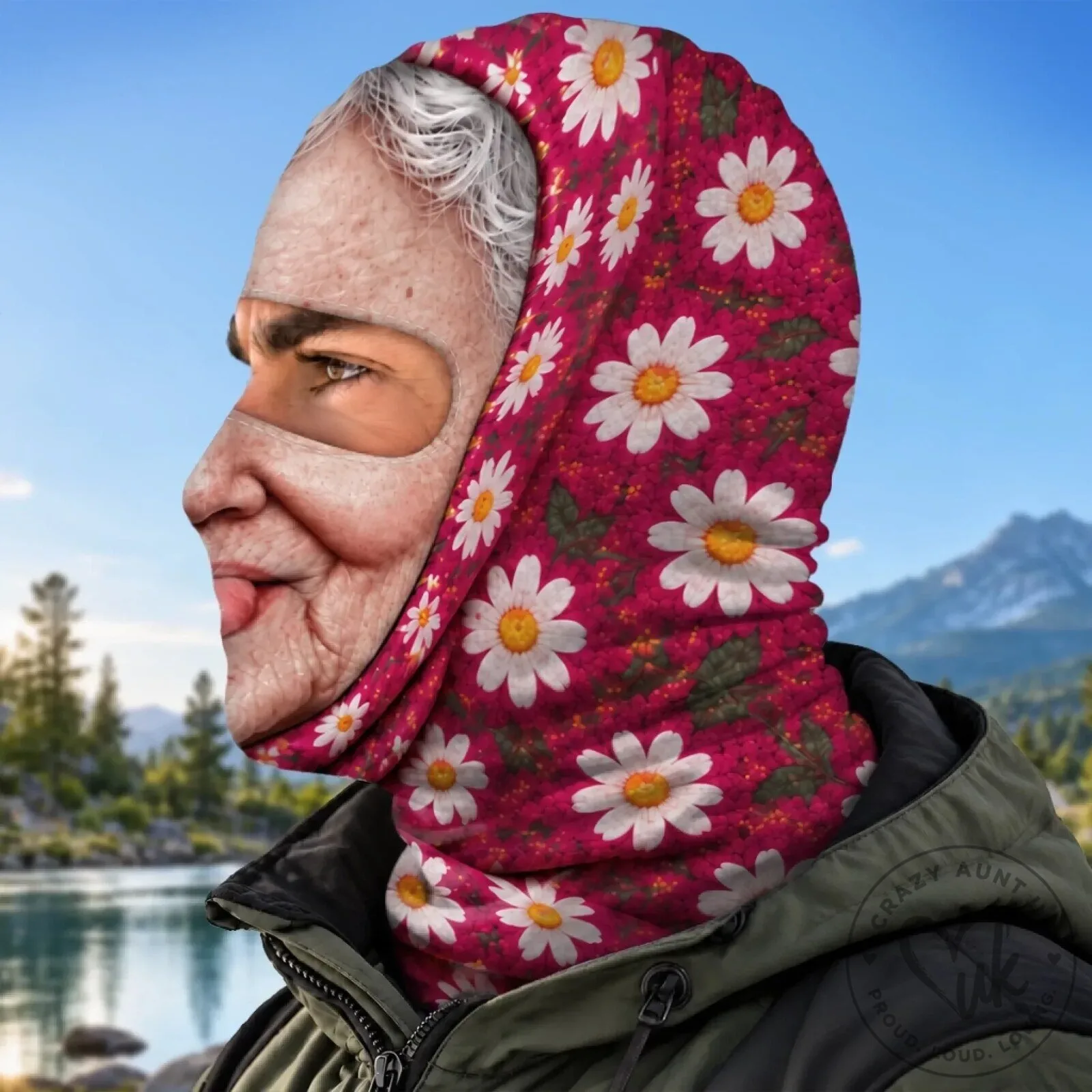 Funny Skiing Winter Balaclava Face Mask with Daisy Floral Pattern for Women 11 Funny Skiing Winter Balaclava Face Mask with Daisy Floral Pattern for Women