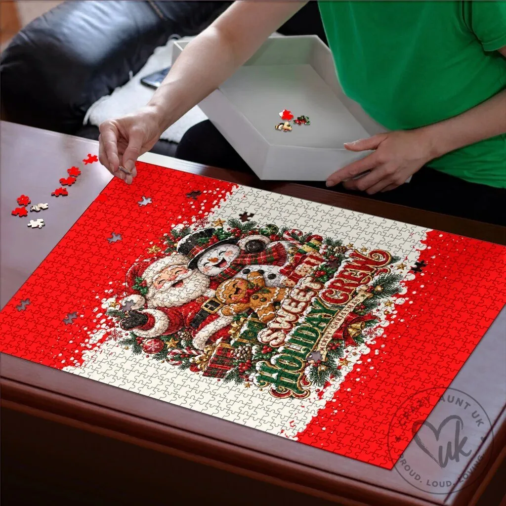 Sweet Holiday Crew Merry Christmas Santa Snowman Gingerbread Puzzle 7 Sweet Holiday Crew Merry Christmas Santa Snowman Gingerbread Puzzle