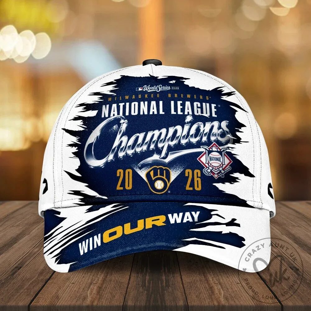 Milwaukee Brewers 2026 National League Champions Baseball Cap Hat