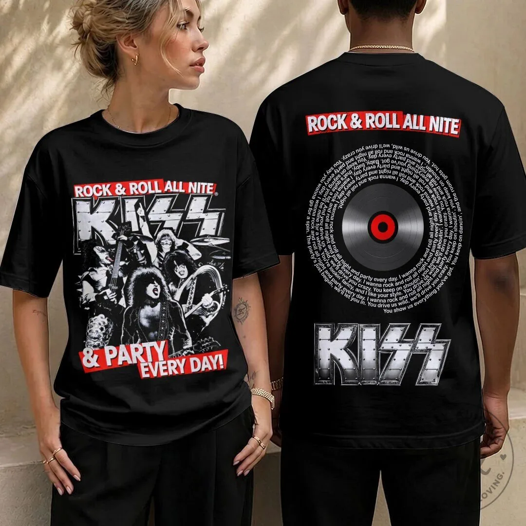 KISS Rock and Roll All Nite and Party Every Day Band T-Shirt