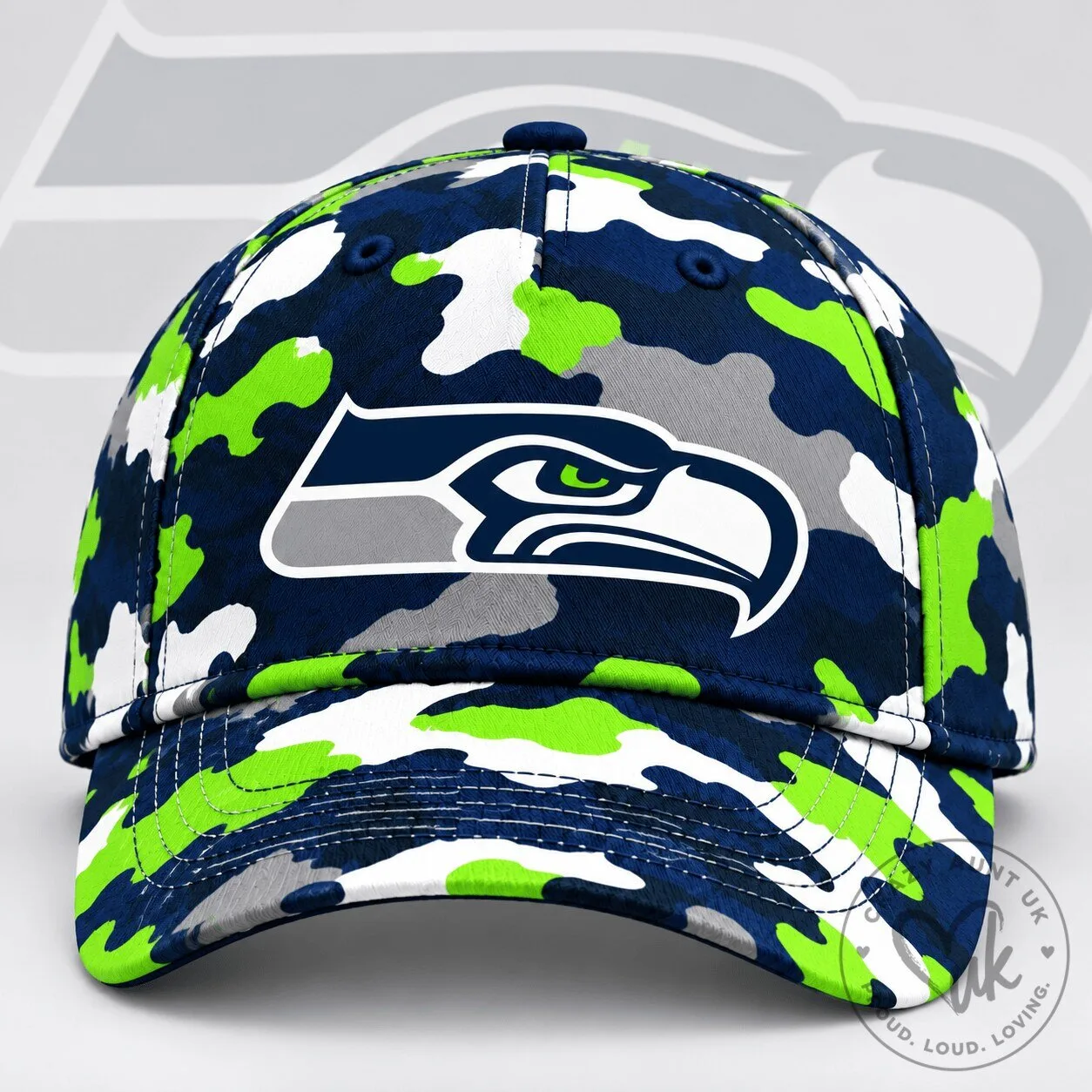 Seattle Seahawks Urban Camouflage All Over Print Baseball Cap Hat