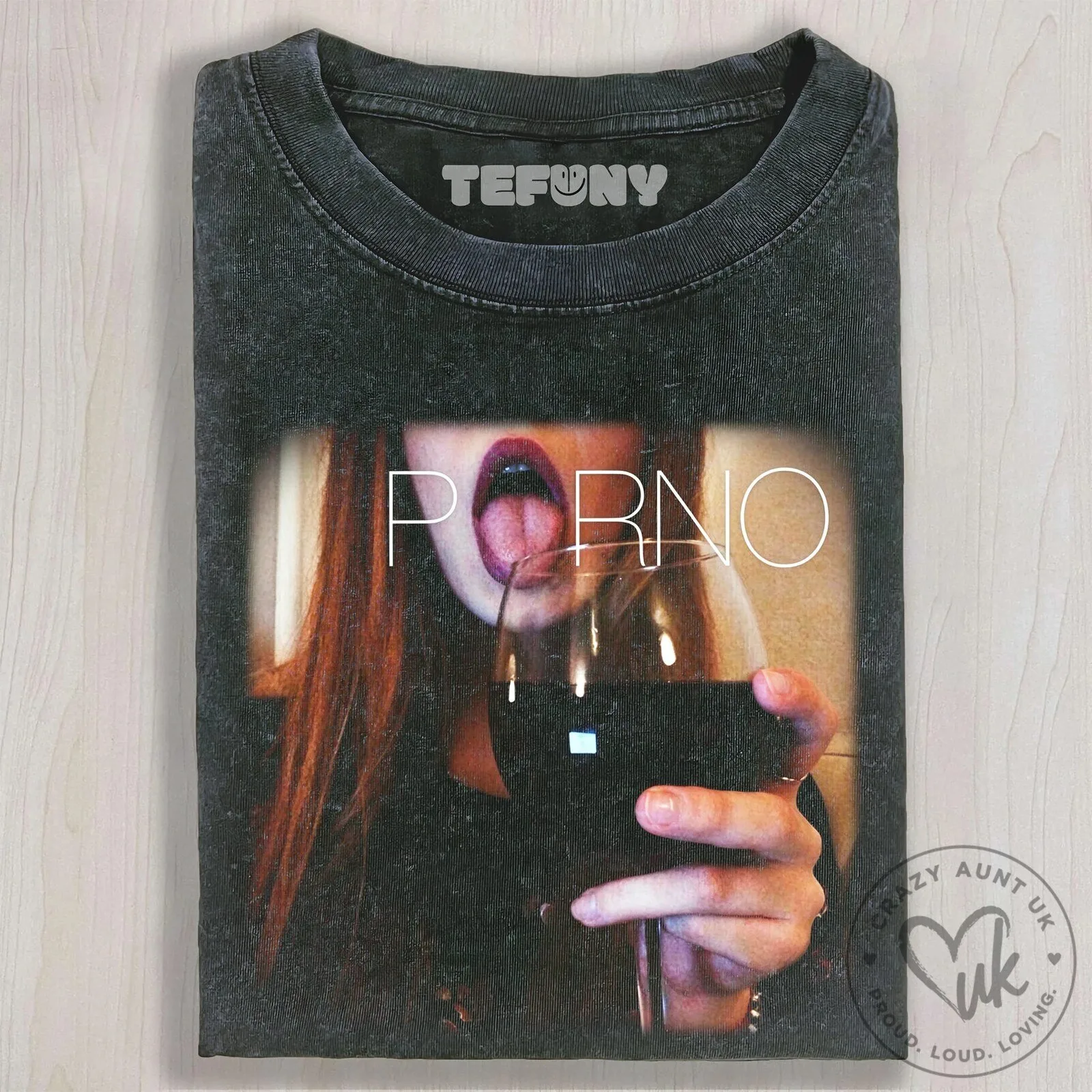 Porno Wine Glass Woman Graphic T-Shirt