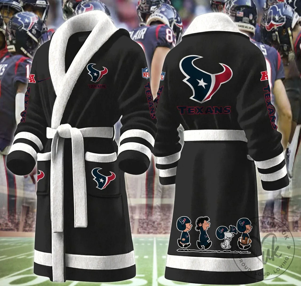 Houston Texans Snoopy Peanuts Football Team Fan Adult Bathrobe 13 Houston Texans Snoopy Peanuts Football Team Fan Adult Bathrobe