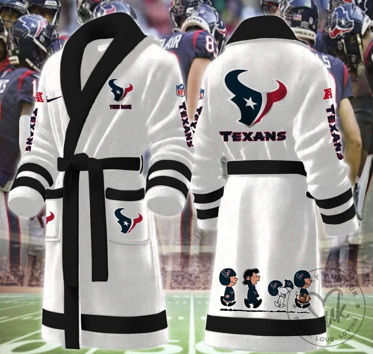 Houston Texans Snoopy Peanuts Football Team Fan Adult Bathrobe 15 Houston Texans Snoopy Peanuts Football Team Fan Adult Bathrobe