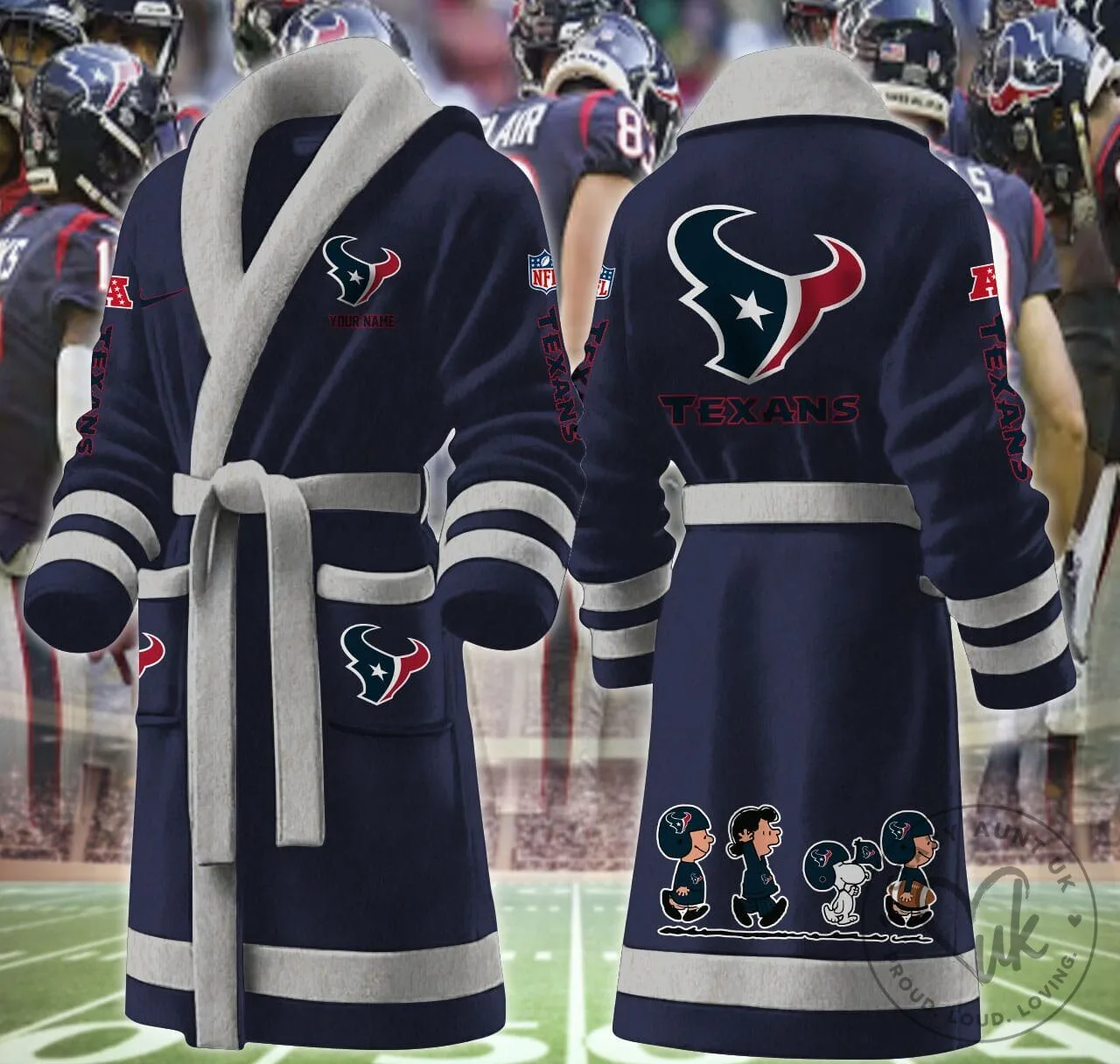 Houston Texans Snoopy Peanuts Football Team Fan Adult Bathrobe 16 Houston Texans Snoopy Peanuts Football Team Fan Adult Bathrobe