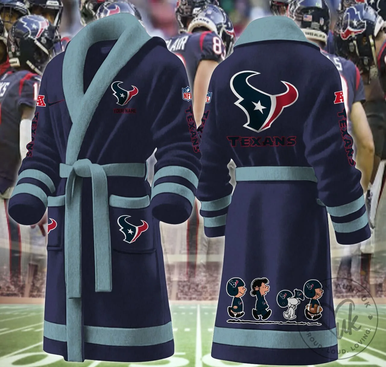 Houston Texans Snoopy Peanuts Football Team Fan Adult Bathrobe 17 Houston Texans Snoopy Peanuts Football Team Fan Adult Bathrobe