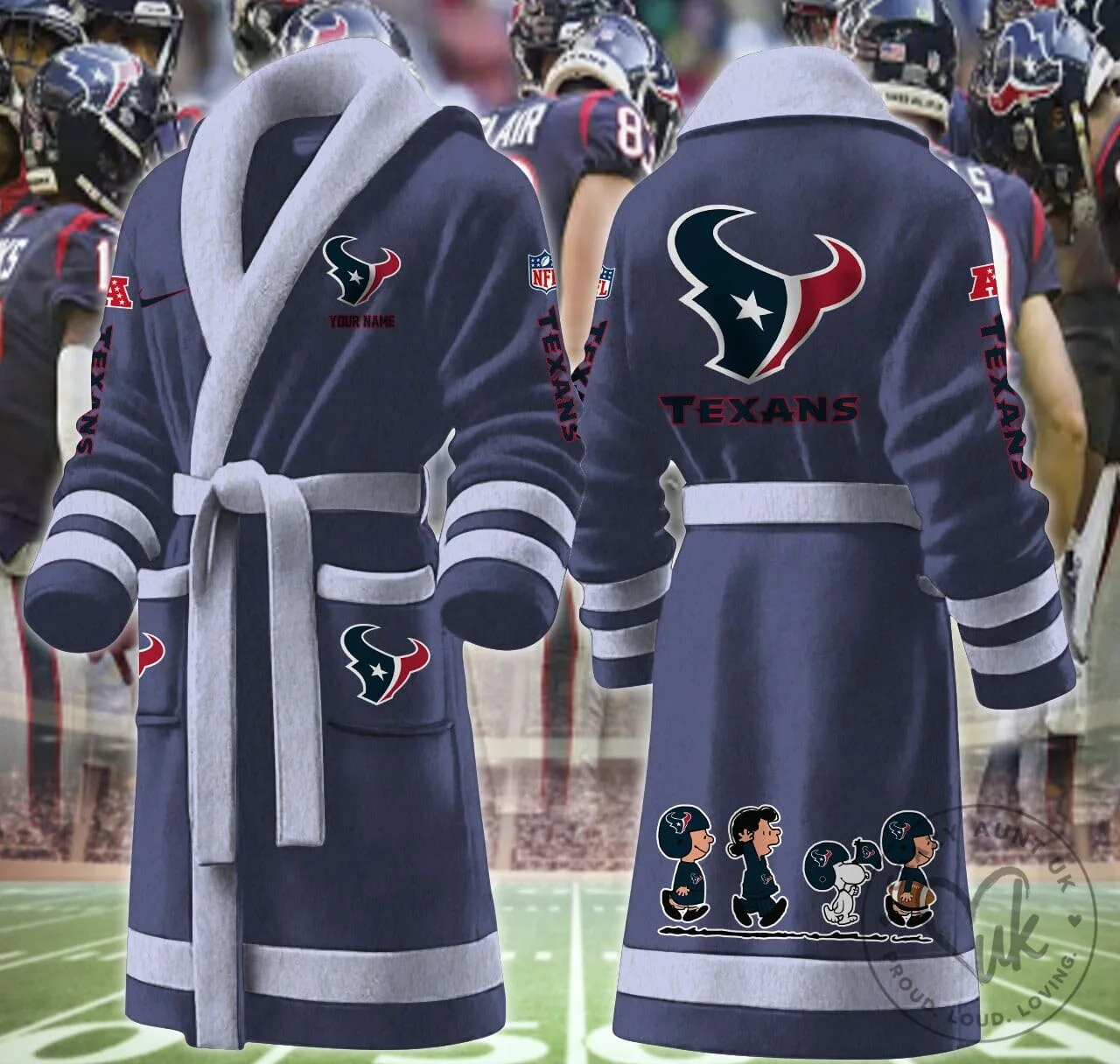 Houston Texans Snoopy Peanuts Football Team Fan Adult Bathrobe 18 Houston Texans Snoopy Peanuts Football Team Fan Adult Bathrobe