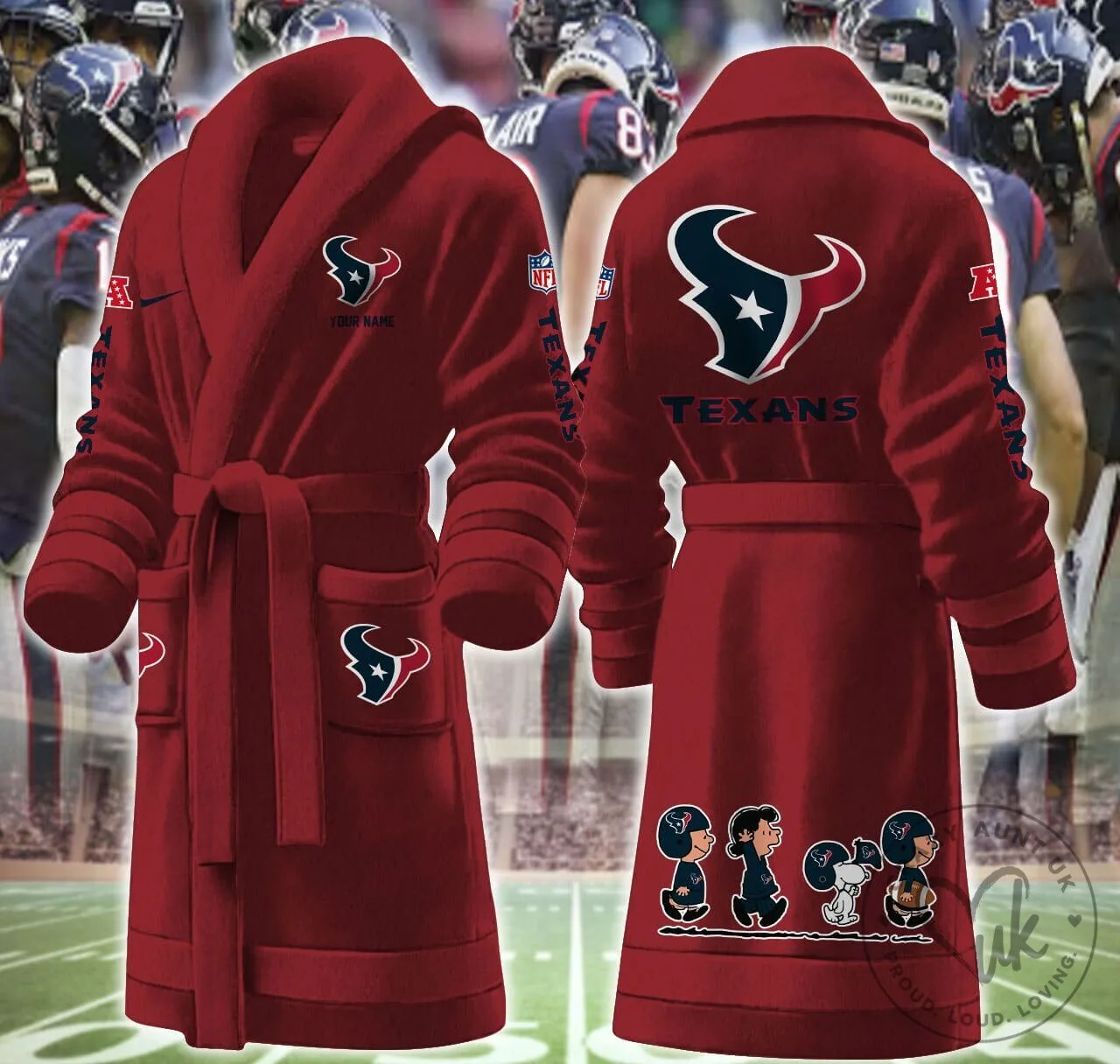 Houston Texans Snoopy Peanuts Football Team Fan Adult Bathrobe 19 Houston Texans Snoopy Peanuts Football Team Fan Adult Bathrobe