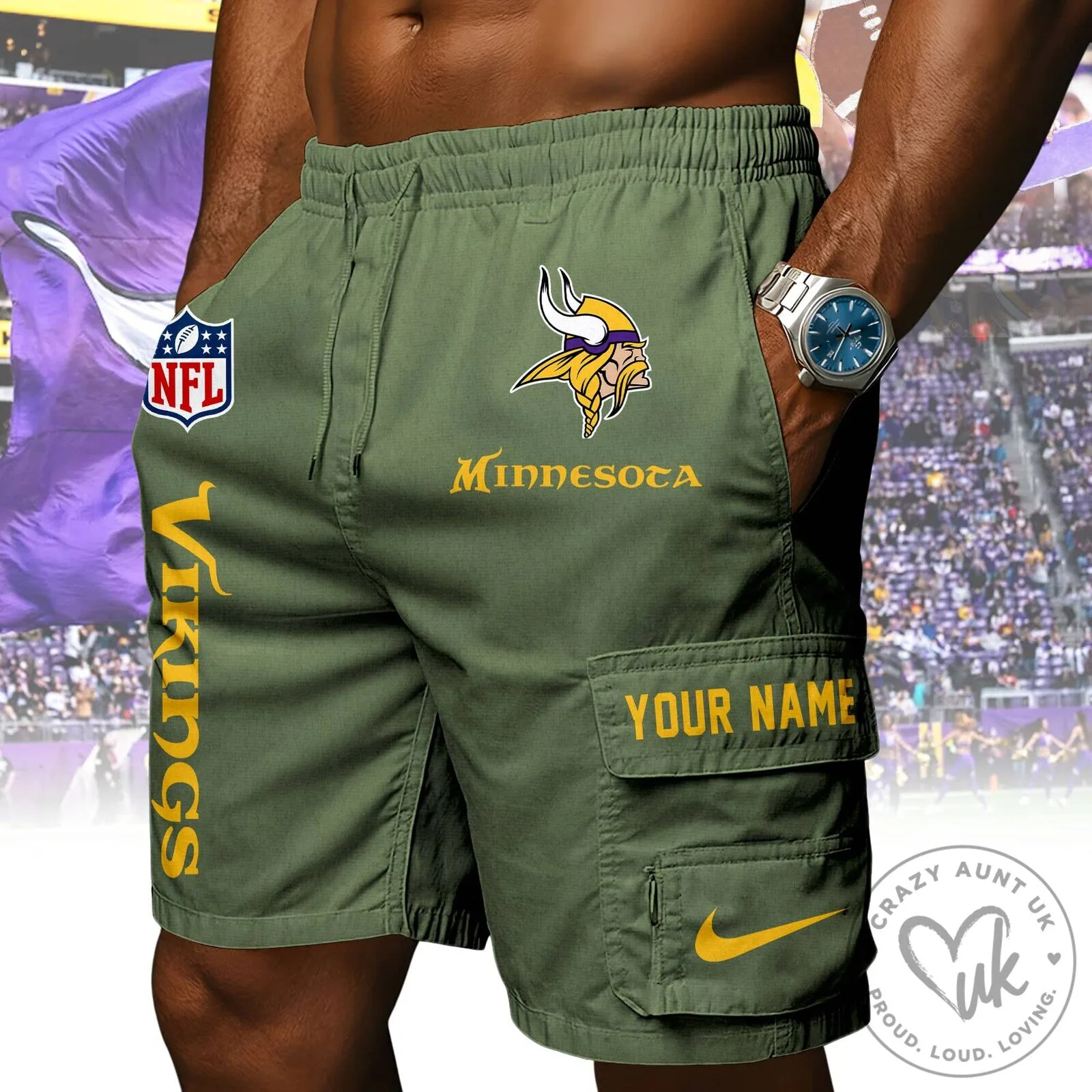 Minnesota Vikings NFL Football Team Logo Purple Athletic Shorts 16 Minnesota Vikings NFL Football Team Logo Purple Athletic Shorts