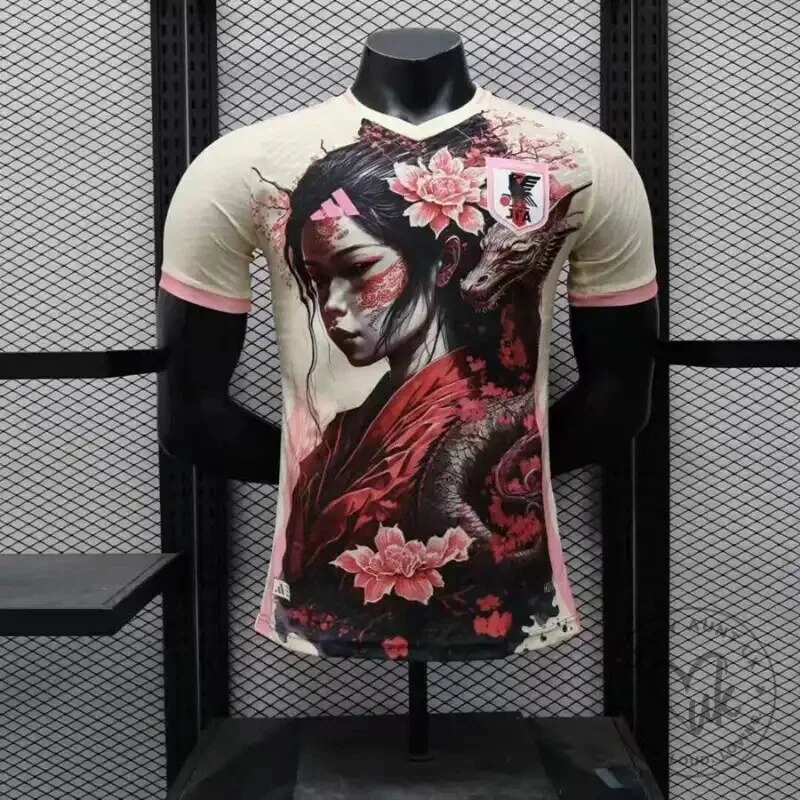 Japanese Dragon Geisha Cherry Blossom Soccer Jersey