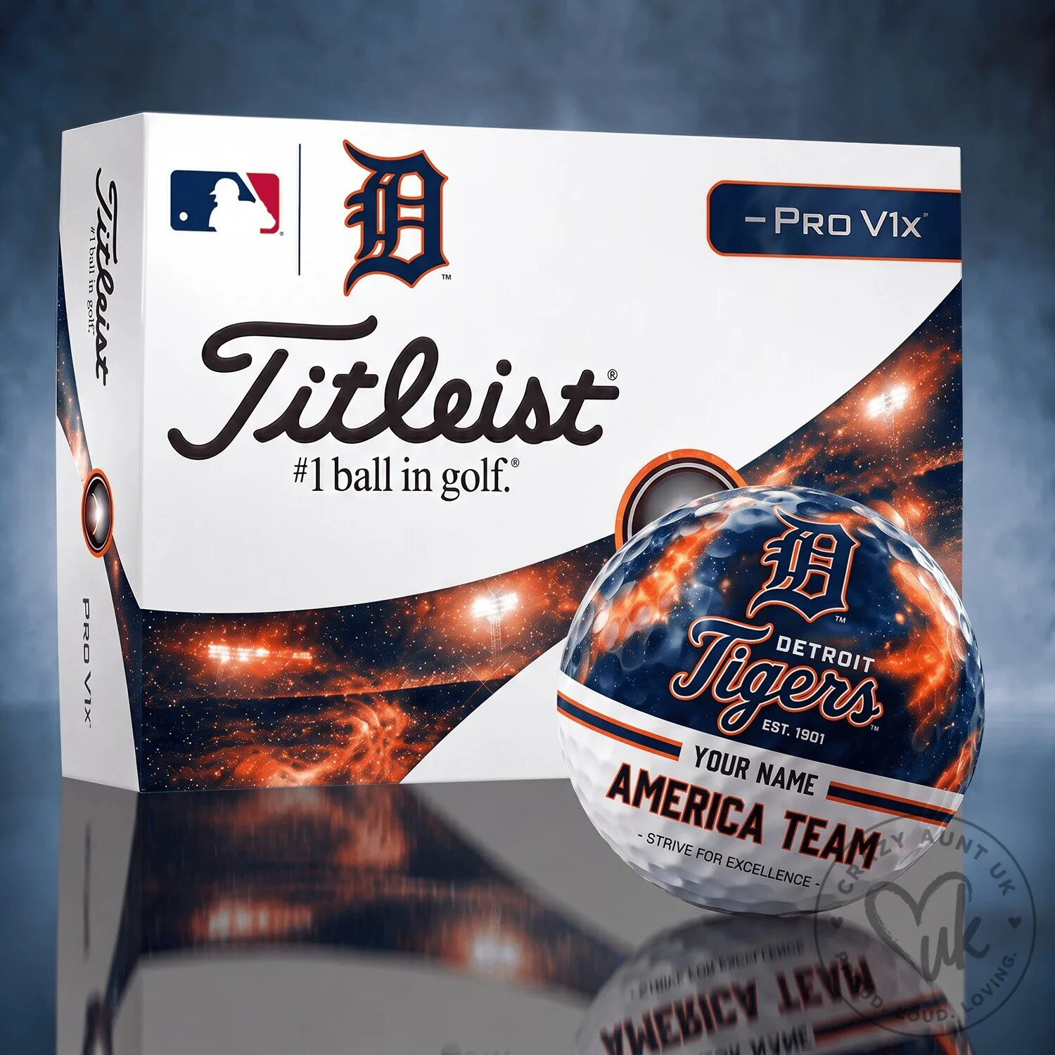 Detroit Tigers Personalized Golf Ball Set, Custom Major League Baseball Golf Balls