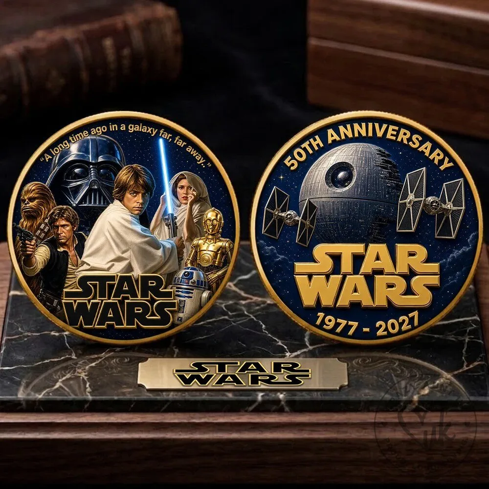 Commemorative Coin Collectible for the 50th Anniversary of Star Wars