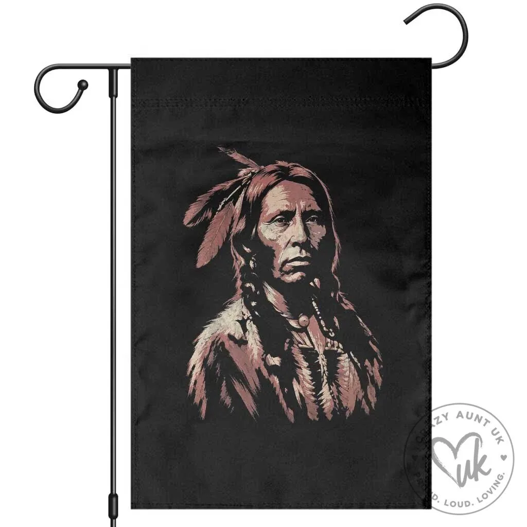 Crazy Horse Lakota Warrior Native American Garden Flag
