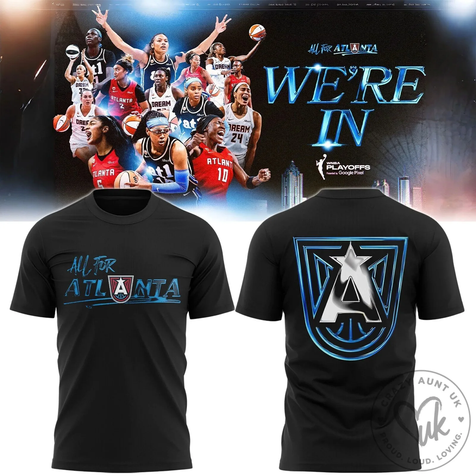 Atlanta Dream Playoffs 2026 All For Atlanta Basketball Fan T-Shirt